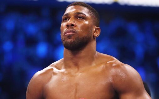 Anthony Joshua looking serious