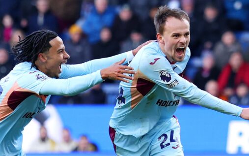 Mikkel Damsgaard celebrating his winning goal for Brentford against Burnley