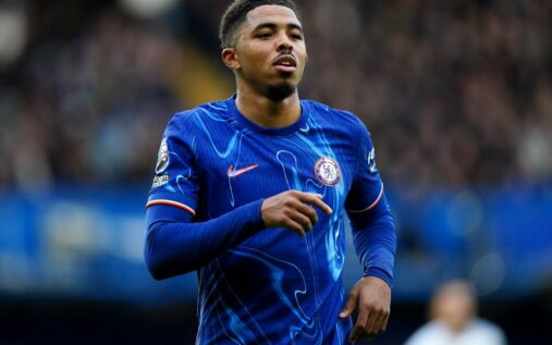 Chelsea defender Wesley Fofana in action on the pitch during a Premier League match