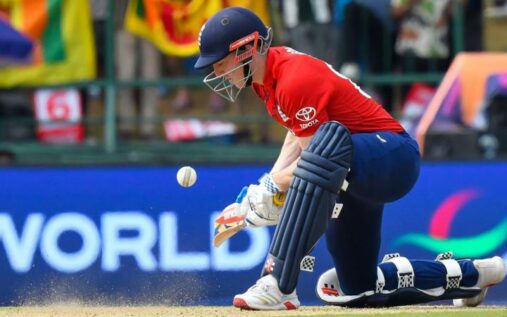 England captain Harry Brook looks on with concern during a training session at the T20 World Cup
