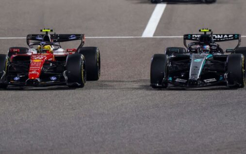 McLaren team principal Andrea Stella speaking to the media in the paddock during pre-season testing