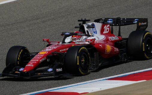Charles Leclerc driving the Ferrari SF-26 during pre-season testing in Bahrain