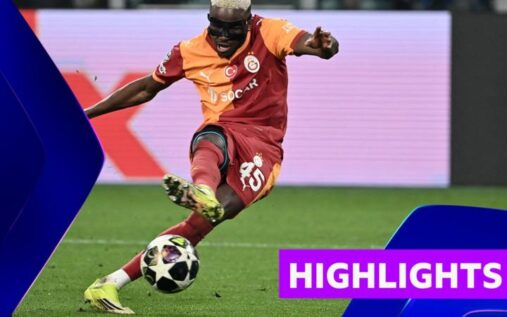 Galatasaray players celebrating a goal in extra time against Juventus