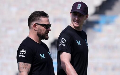 England captain Harry Brook talking to the media during the T20 World Cup in Sri Lanka
