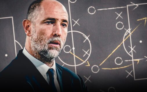 New Tottenham head coach Igor Tudor giving instructions during a training session