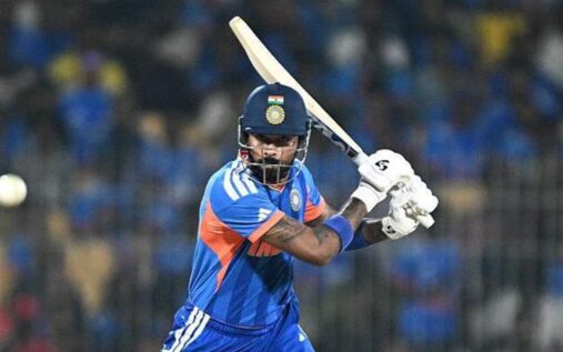 Brian Bennett batting for Zimbabwe against India at the T20 World Cup