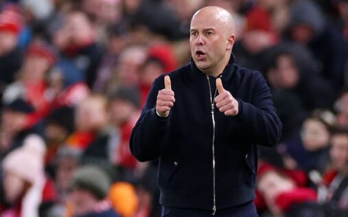 Liverpool manager Arne Slot issuing instructions from the technical area during a match