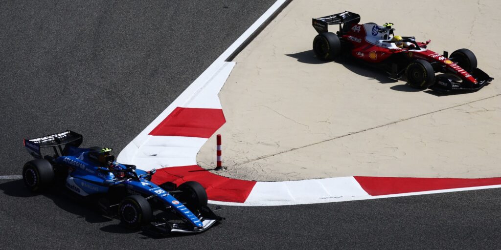 Lando Norris driving the McLaren F1 car during pre-season testing at the Bahrain International Circuit