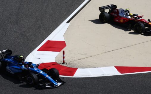 Lando Norris driving the McLaren F1 car during pre-season testing at the Bahrain International Circuit