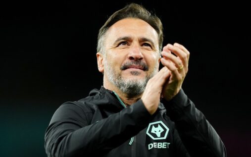 Vitor Pereira gesturing on the touchline during a football match