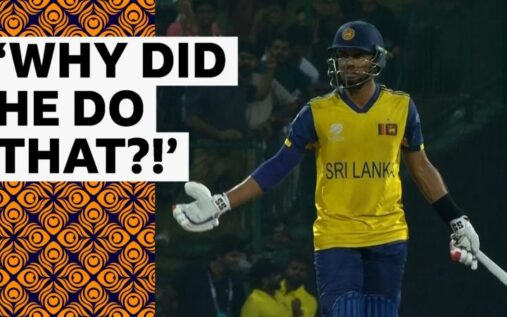 Dasun Shanaka batting for Sri Lanka during a match against Pakistan