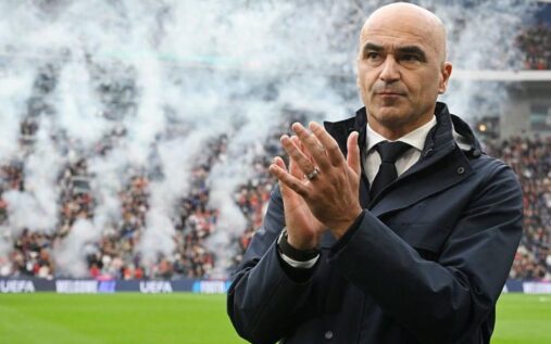 Portugal manager Roberto Martinez smiling during a press conference