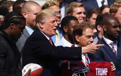 The exterior of the White House in Washington DC where the roundtable will take place