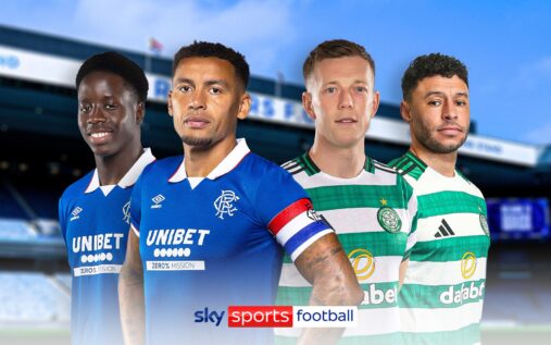 Rangers manager Danny Rohl shouting instructions to his players from the touchline at Ibrox