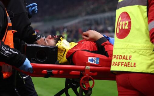 Ruben Loftus-Cheek in action for AC Milan during a Serie A match