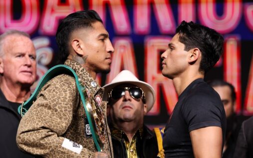 Ryan Garcia and Mario Barrios face off ahead of their WBC welterweight title fight