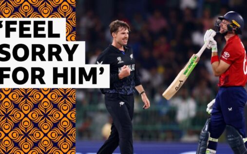 England captain Jos Buttler looking dejected while walking off the field after being dismissed for a duck