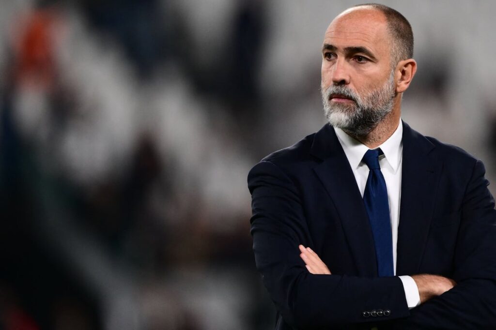 Igor Tudor gesturing passionately on the touchline during a previous managerial role