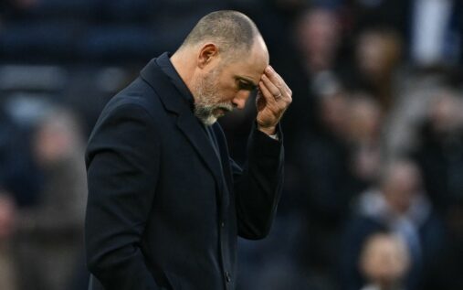 Tottenham manager Igor Tudor looking concerned on the touchline during a Premier League match