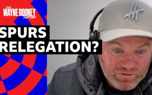 Wayne Rooney speaking into a microphone during a broadcast of The Wayne Rooney Show