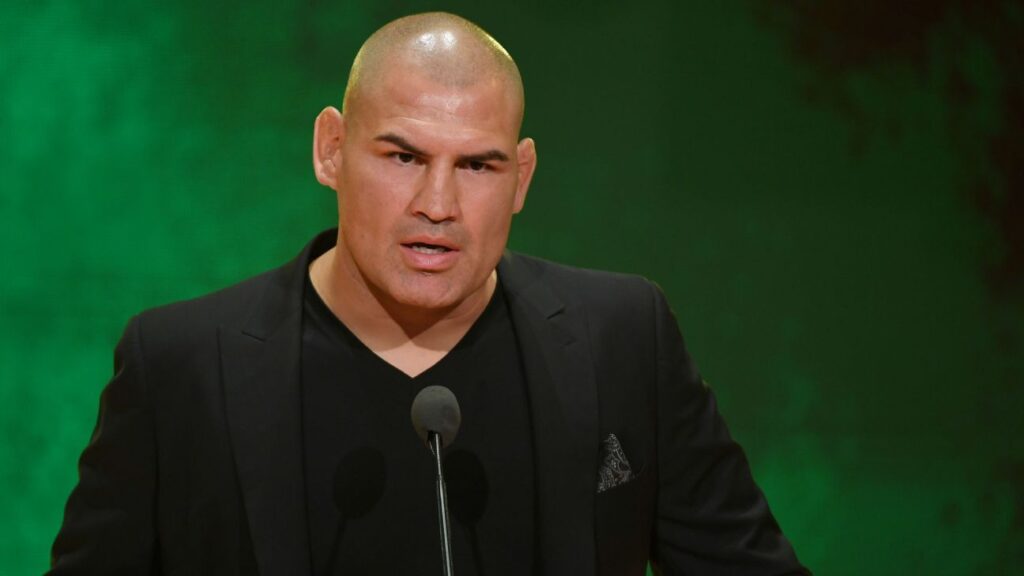 Cain Velasquez wearing UFC fight kit looking focused prior to a heavyweight matchup