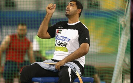 The throwing cage area at an athletics track similar to Newham Leisure Centre