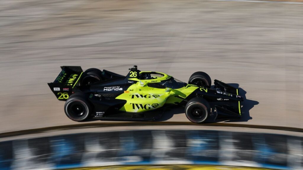 Will Power looking focused in his new Andretti Global racing suit in the paddock
