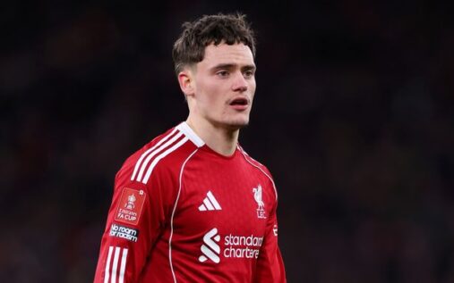 Florian Wirtz looking focused during a match for Liverpool