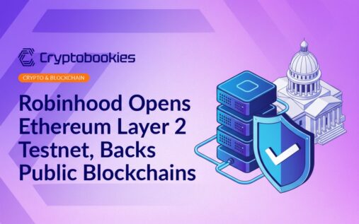 Server stack with glowing blue connections, shield badge with green checkmark, and classical government building facade on white background.