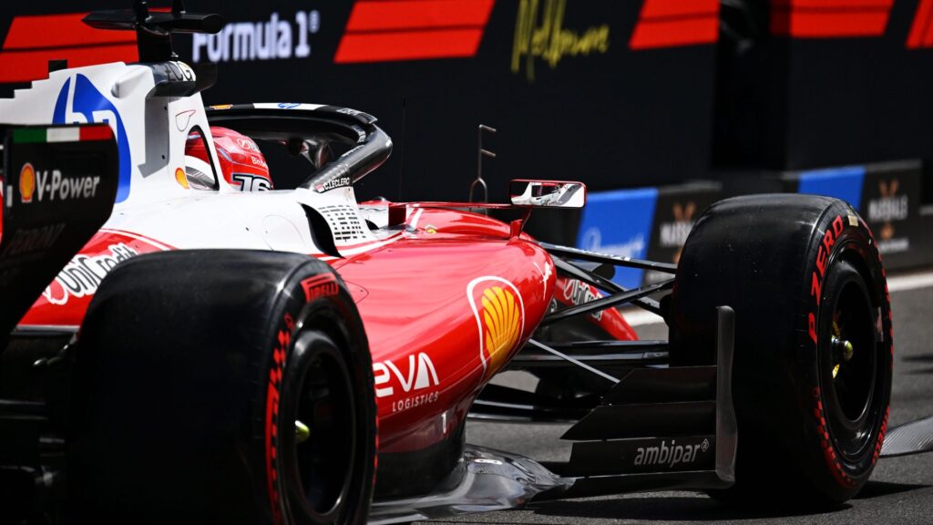 Charles Leclerc driving the 2026 Ferrari F1 car on track during the Australian Grand Prix weekend