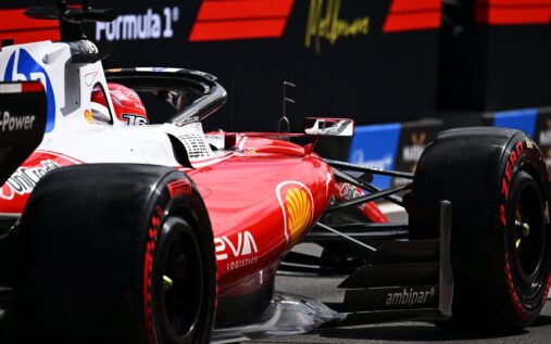 Charles Leclerc driving the 2026 Ferrari F1 car on track during the Australian Grand Prix weekend
