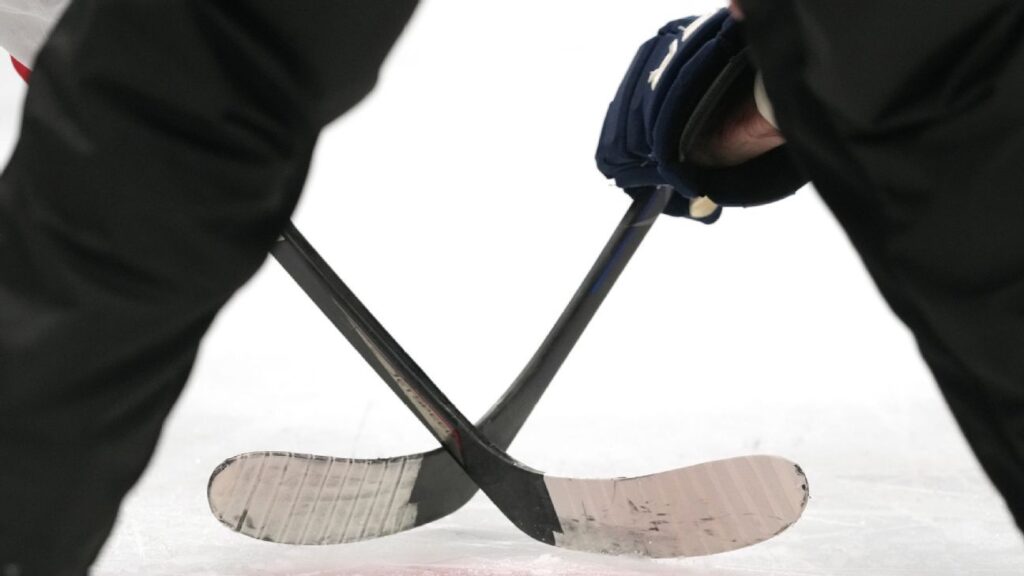 Blackstone Valley Co-op hockey players celebrating their state championship victory on the ice