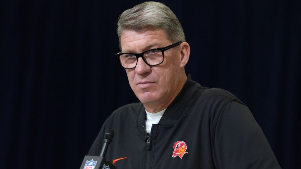 Wide receiver Mike Evans playing for the Tampa Bay Buccaneers in an NFL game