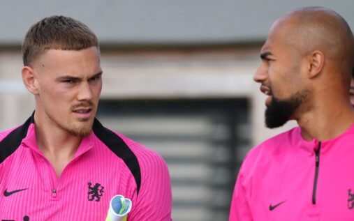 Chelsea manager Liam Rosenior speaking at a pre-match press conference