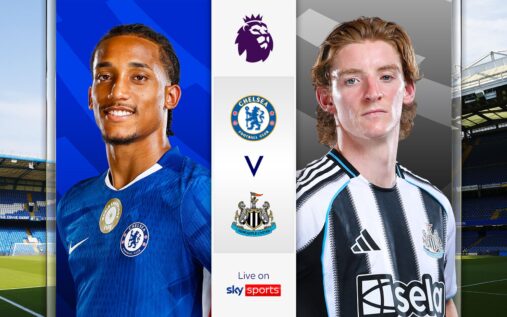 Anthony Gordon playing for Newcastle United in a Premier League match