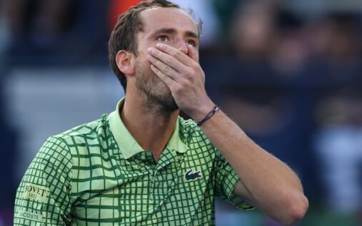 Daniil Medvedev speaking calmly to the camera during a video update from Dubai