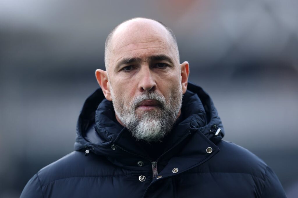 Tottenham Hotspur manager Igor Tudor looking frustrated on the touchline