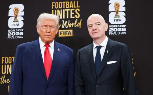 FIFA President Gianni Infantino standing alongside US President Donald Trump during an official meeting