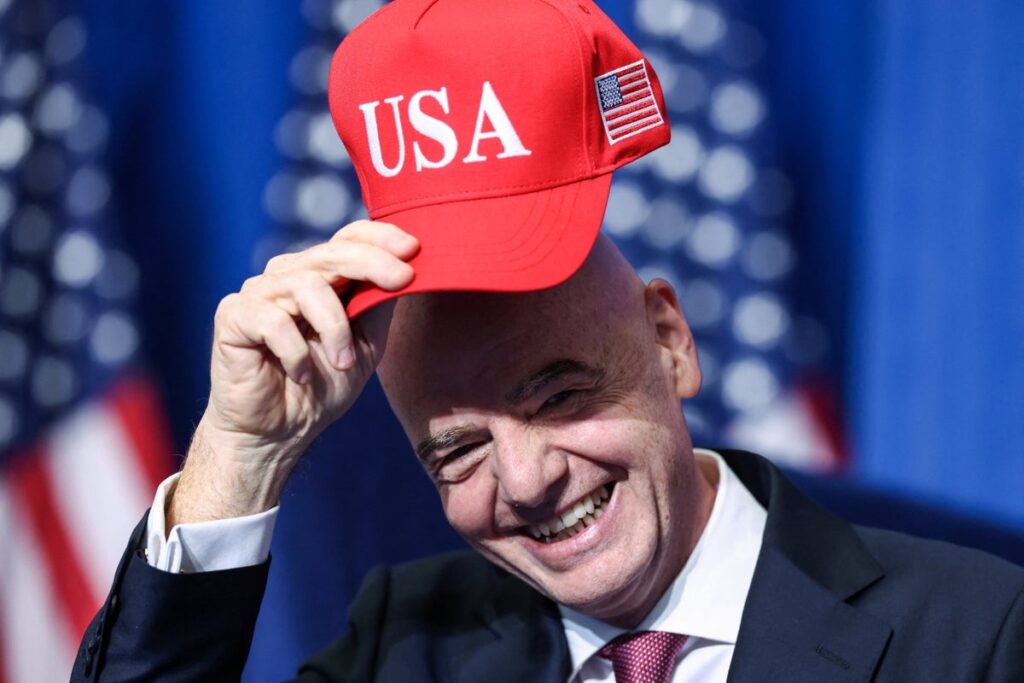 FIFA President Gianni Infantino smiling during an official event