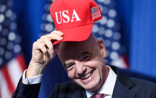 FIFA President Gianni Infantino smiling during an official event