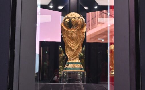 Aerial view of the Mercedes-Benz Stadium roof in Atlanta featuring the giant star logo