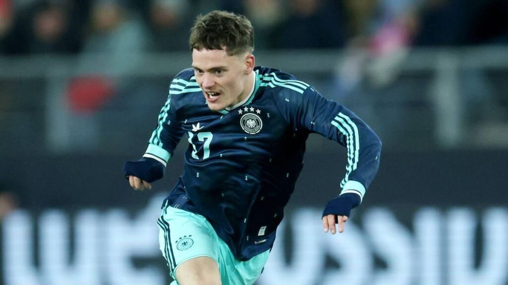 Florian Wirtz celebrating a goal for the German national team