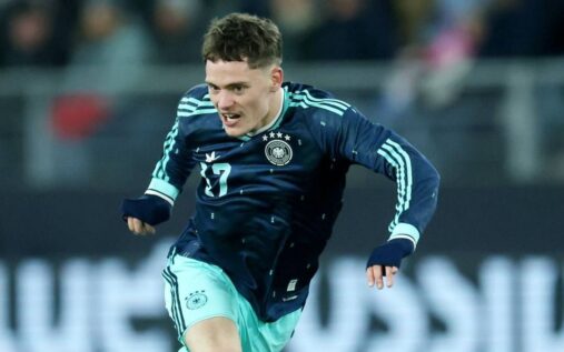 Florian Wirtz celebrating a goal for the German national team