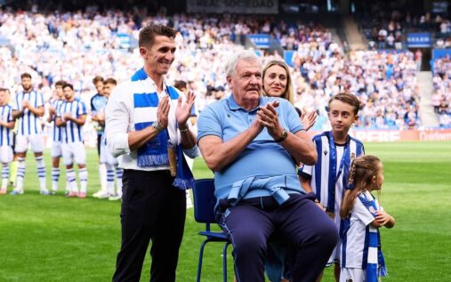 John Toshack standing on the touchline managing the Wales national team