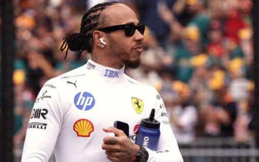 George Russell driving his Mercedes car during the Australian Grand Prix at Albert Park