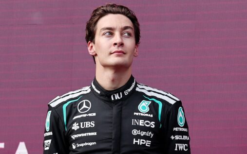 George Russell driving his Mercedes car during the Formula 1 Australian Grand Prix in Melbourne