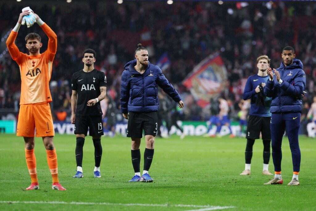 Tottenham Hotspur manager Igor Tudor looking frustrated on the touchline