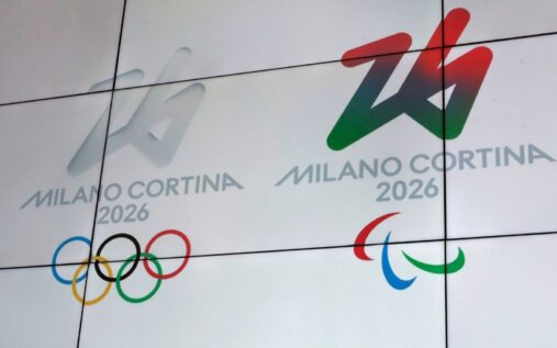 Generic view of a cross-country skiing course in the snow