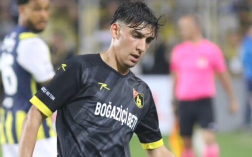 Baran Alp Vardar playing in defence for Istanbulspor in Turkey