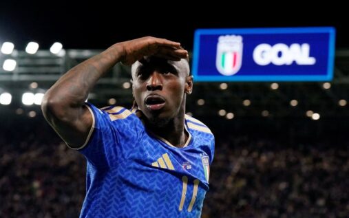 Italy national team players looking tense during a crucial football match